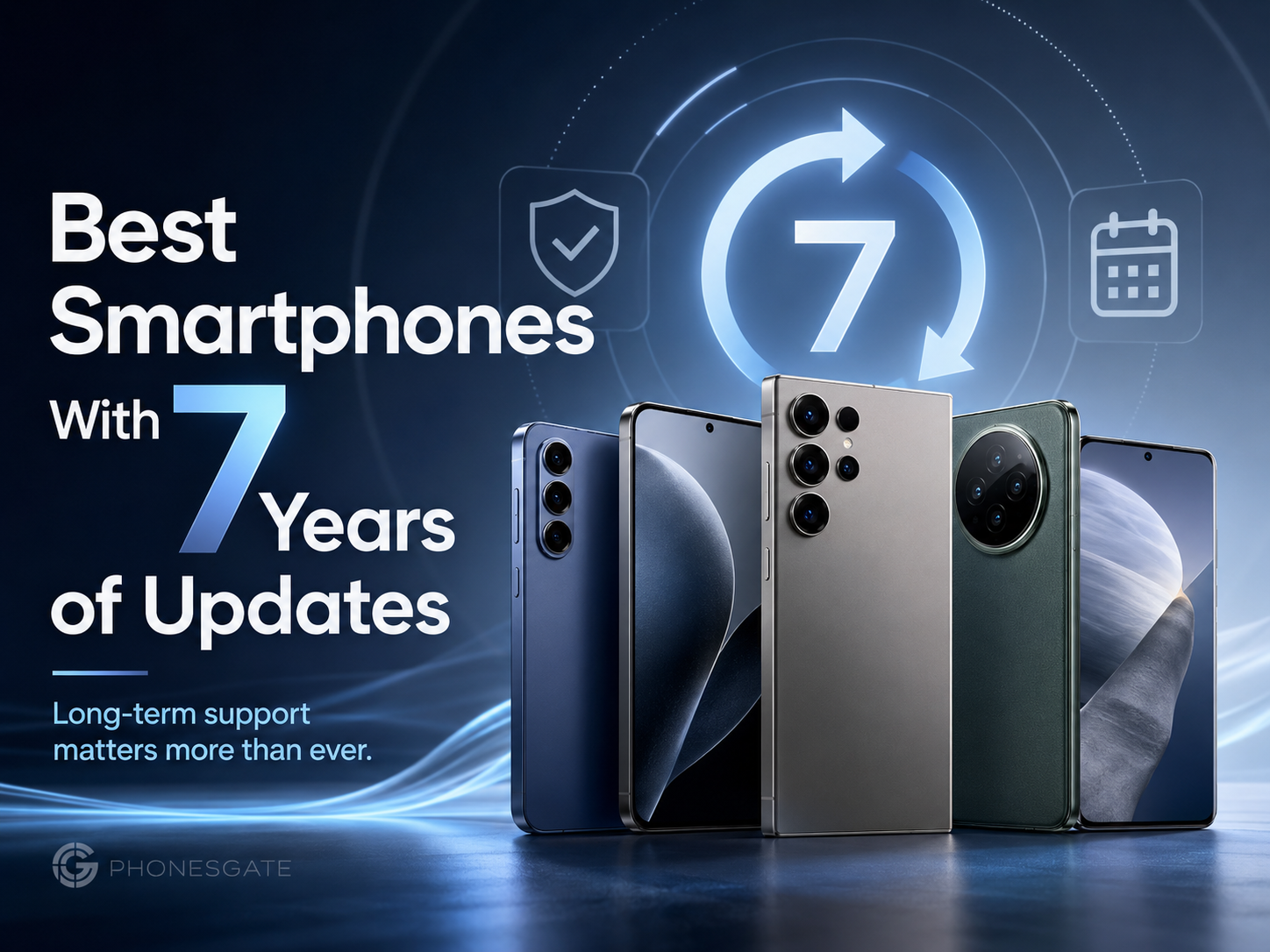 PhonesGate visual comparing smartphones with long-term software support