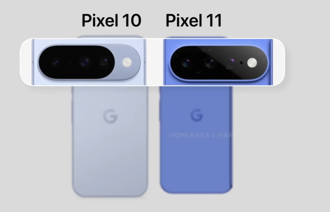 Unofficial comparison of Pixel 10 and Pixel 11 camera bar concepts