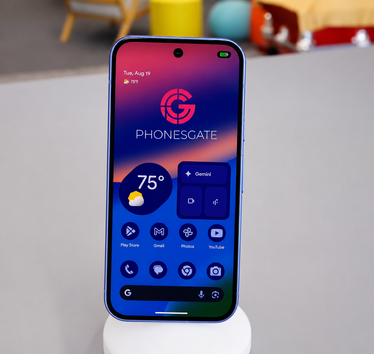 Google Pixel home screen