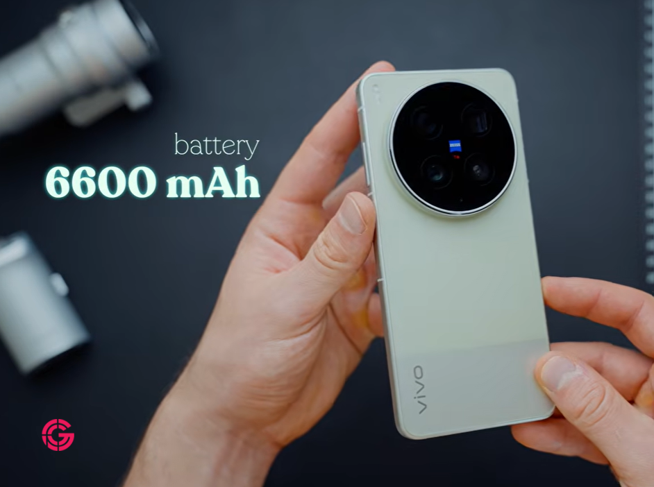 Vivo X300 Ultra shown in hand with 6600mAh battery text overlay