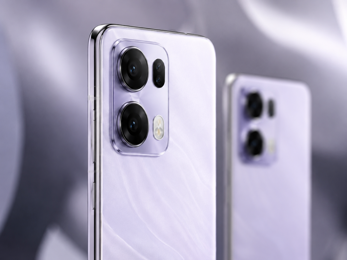 Close-up studio shot of the OPPO Reno16 Pro camera module