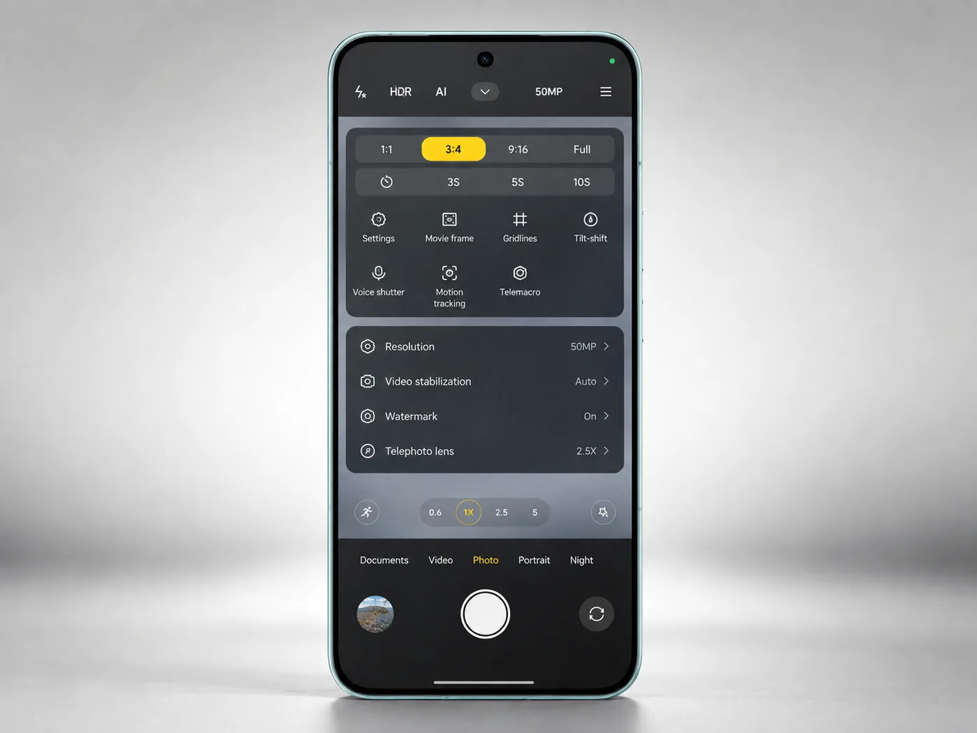 POCO F8 Pro style camera interface illustration