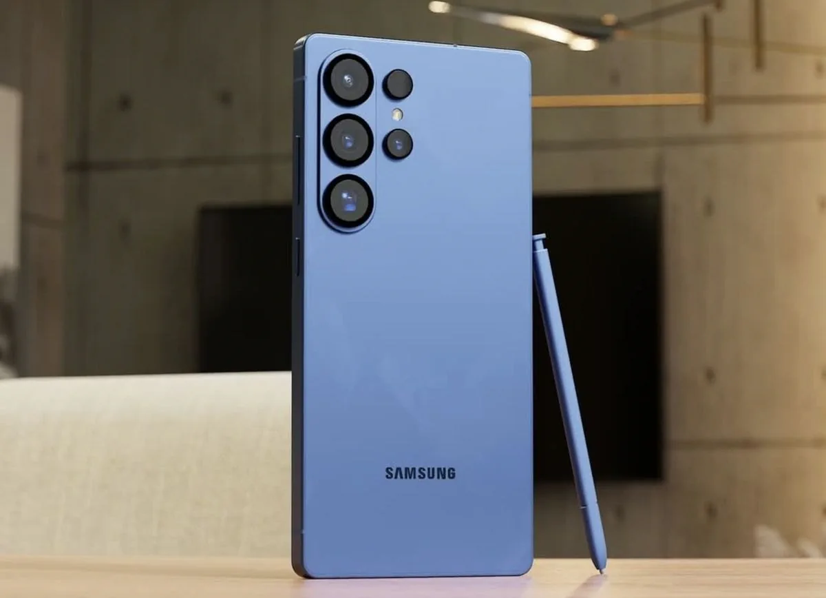 Blue Samsung Galaxy S27 Ultra concept render