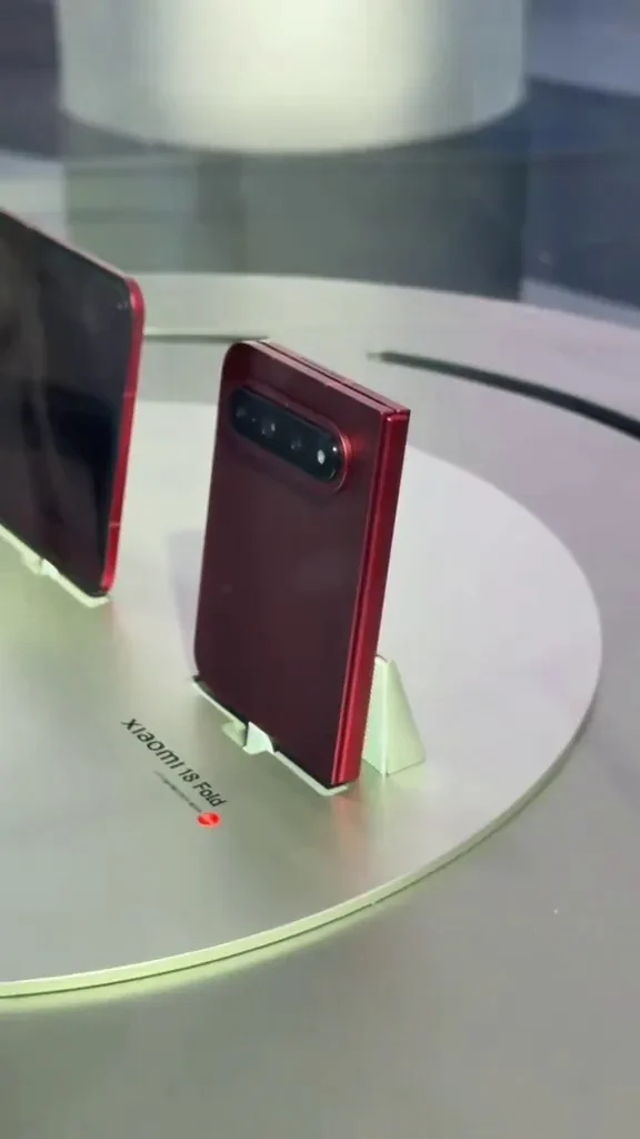 Xiaomi 18 Fold rear design on display at IFA 2026