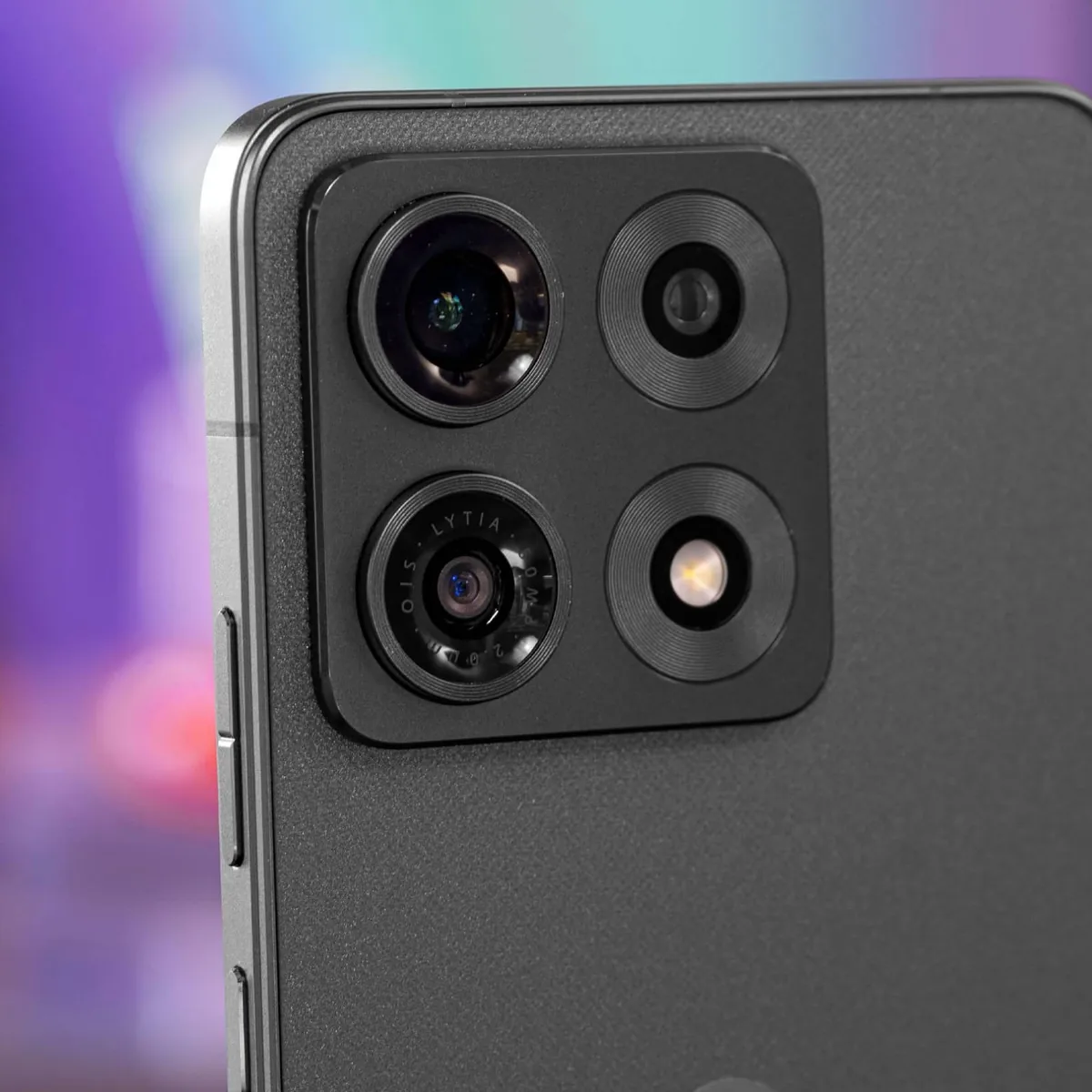 PhonesGate close-up studio photo of the Moto G86 rear camera module